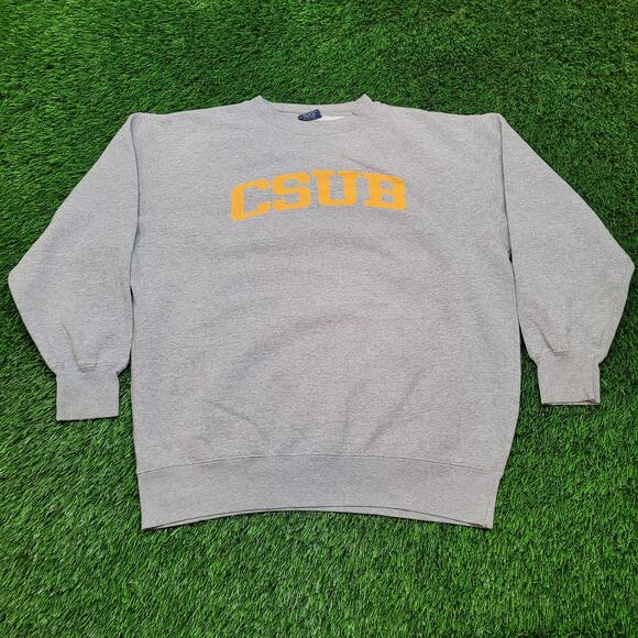 Vintage 90s CSUB Cal State Bakersfield Sweatshirt Mens XL Boxy Made In USA - Picture 1 of 12